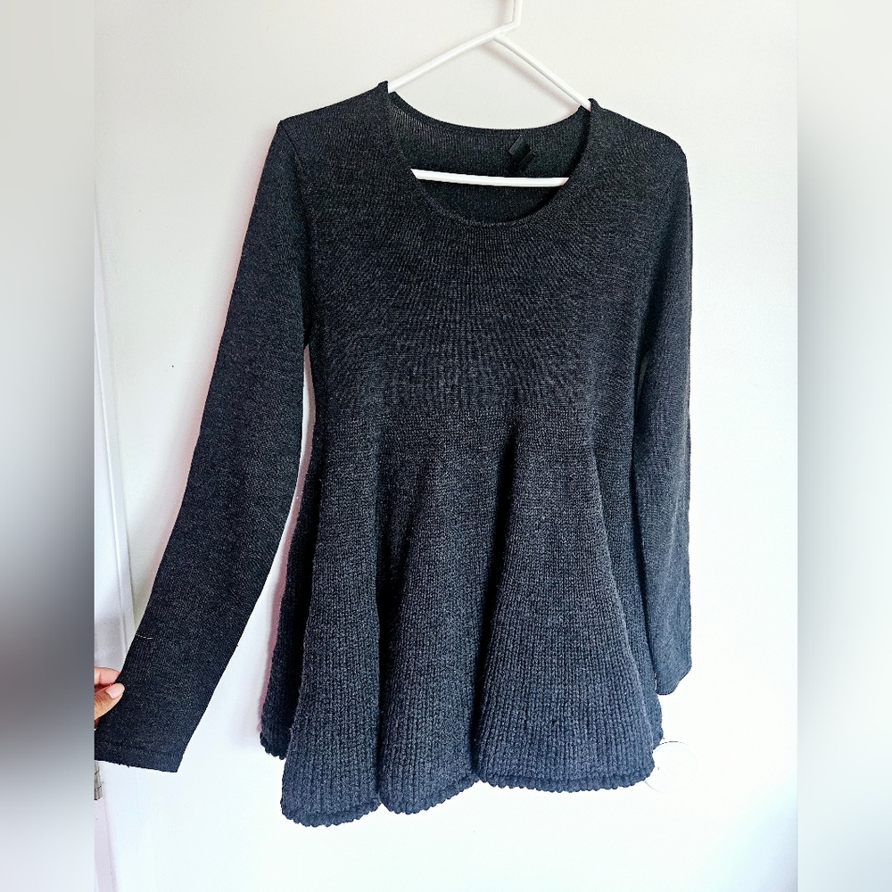 Co Peplum knitt wool Sweater Size M - Picture 3 of 7
